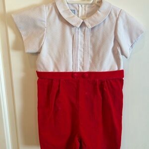 Classic Red and White Kids One Piece